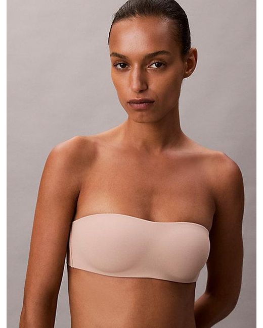 Calvin Klein Strapless Bandeau-Bh in het Natural