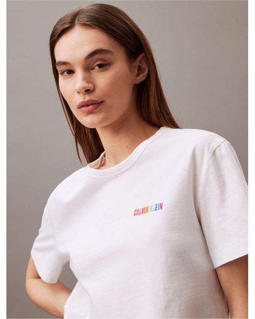 Calvin Klein White Intense Power Pride Lounge Sleep T-shirt