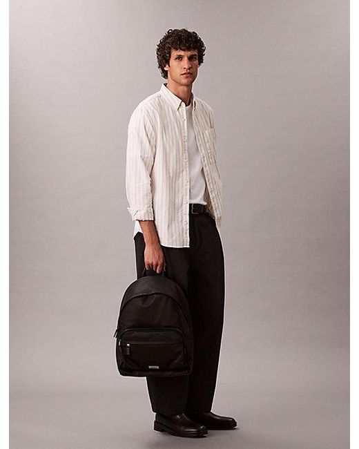Calvin Klein Matte Nylon Rugzak in het Black voor heren