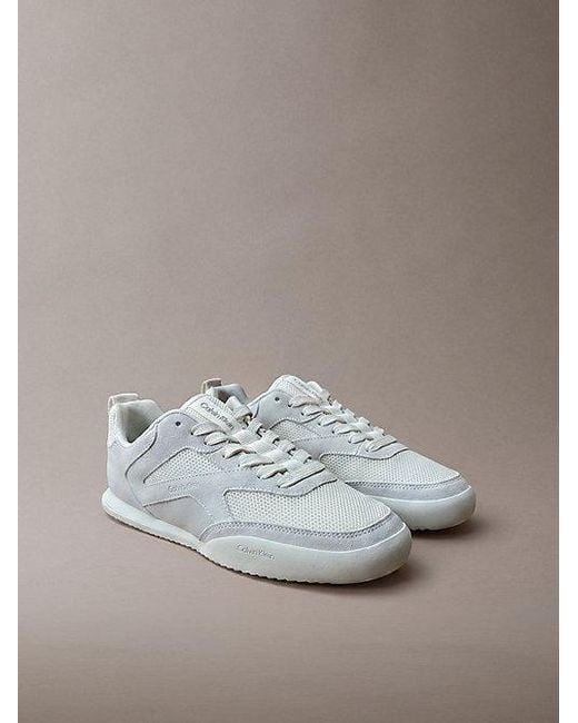 Calvin Klein Metallic Ck Kayla Suede Runner Trainers