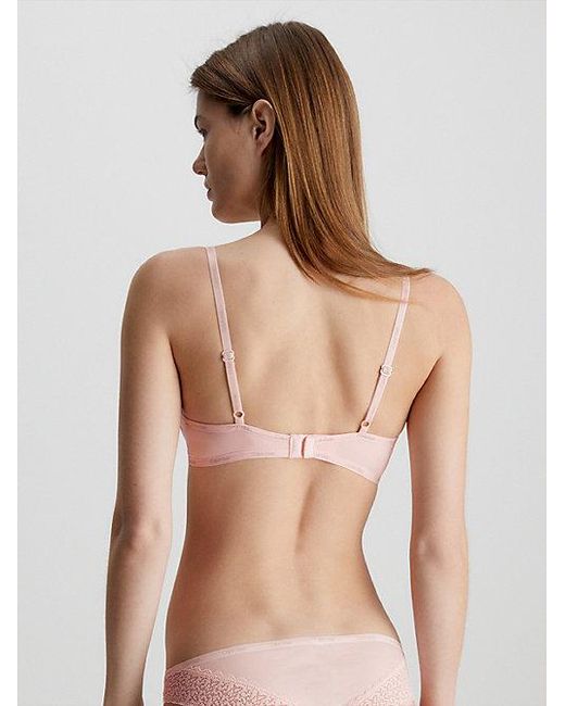 Calvin Klein Pink Plunge Push-up Bra - Flirty