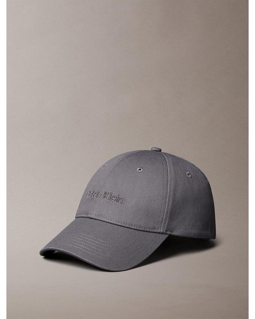 Calvin Klein Gray Twill Logo Cap for men