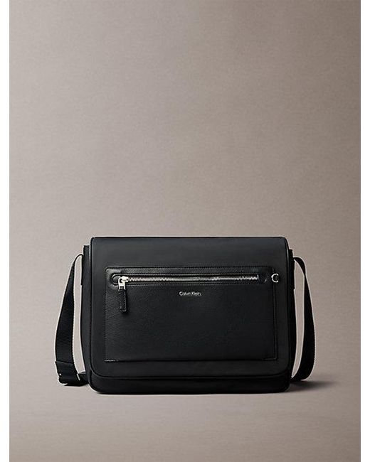 Calvin Klein Gray Laptop Messenger Bag for men