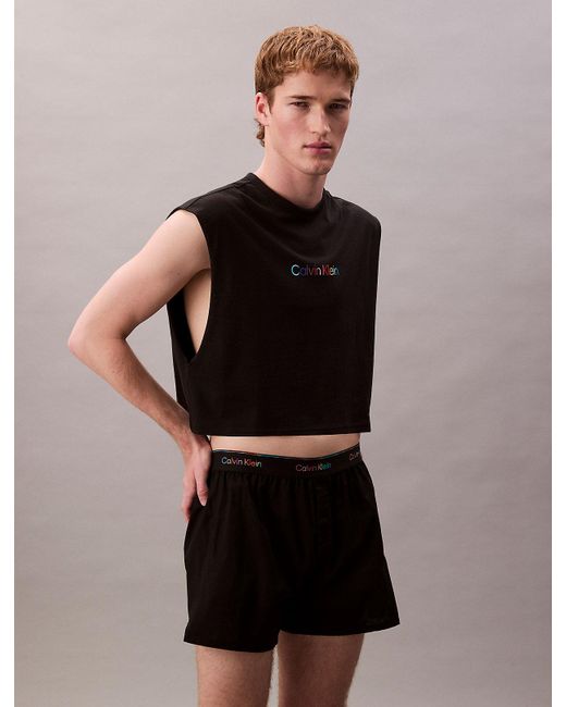 Calvin Klein Black Lounge Shorts for men