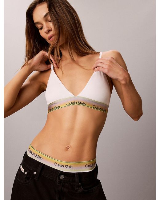 Calvin Klein Black Lightly Lined Triangle Bra