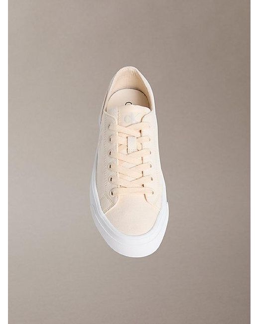 Calvin Klein Multicolor Graz Canvas Platform Logo Trainers