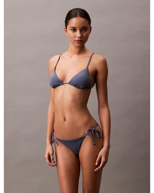 Calvin Klein Brown Triangle Bikini Top