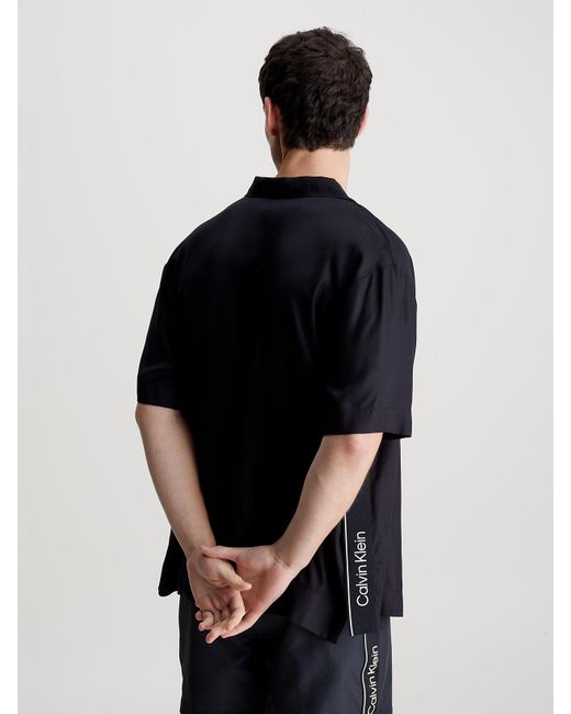Calvin Klein Black Beach Shirt - Ck Meta Legacy for men