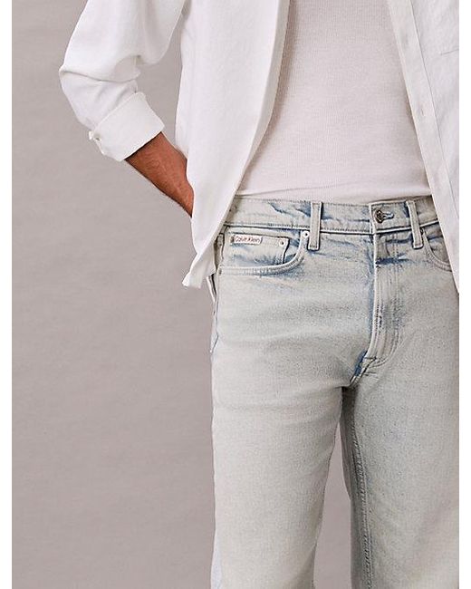 Calvin Klein Gray Jeans Standard Straight Fit Jeans for men