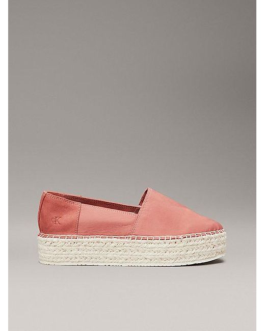 Alpargatas con plataforma Calvin Klein de color Pink