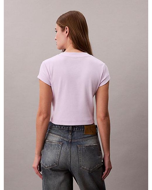Calvin Klein Purple Monologo Baby Tee