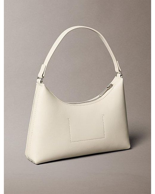 Calvin Klein Gray Foil Logo Small Shoulder Bag