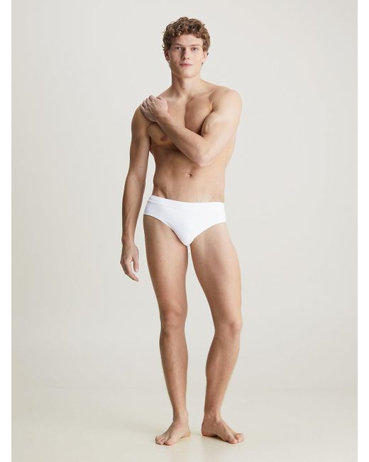 Calvin Klein White Swim Briefs - Intense Power for men