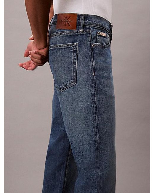 Calvin Klein Blue Standard Straight Jeans for men