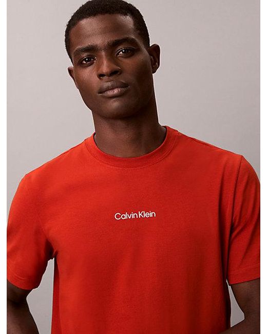 Calvin Klein Red Sport Breathable Quick Dry Gym T-Shirt for men