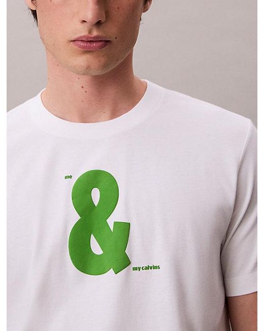 Calvin Klein Lässiges T-Shirt Mit Grafik in White für Herren