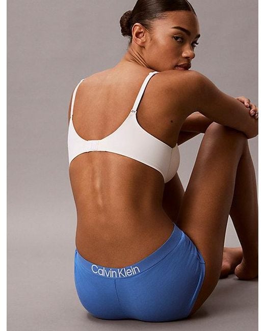Calvin Klein Blue Boy Shorts Extra Soft Cotton Stretch