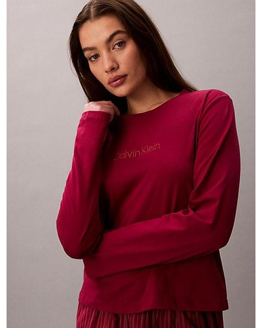 Calvin Klein Red Pants Pyjama Set