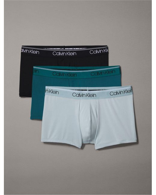Calvin Klein Gray Micro Stretch 3-pack Low Rise Trunk for men