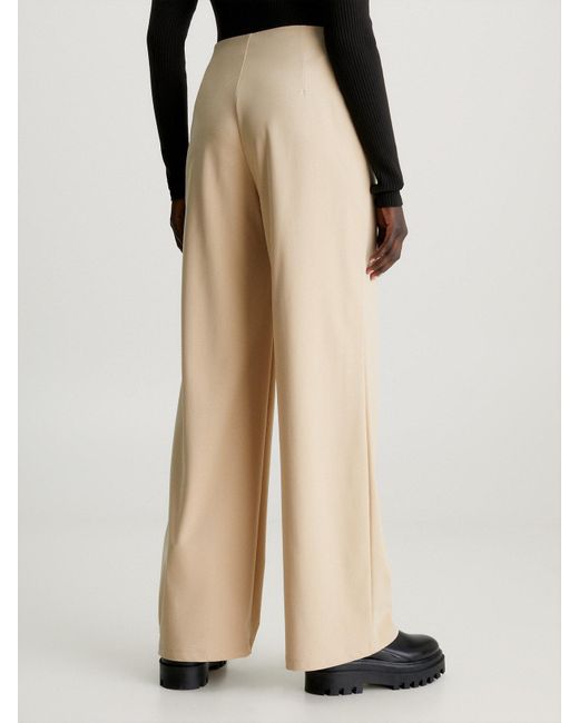 Pantalon ample en tricot Calvin Klein en coloris Natural