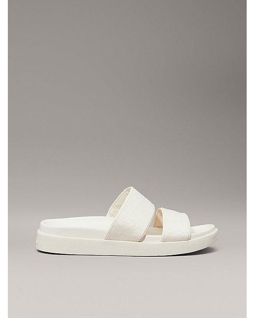 Calvin Klein Metallic Sandalen Mit Logo-Jacquardmuster