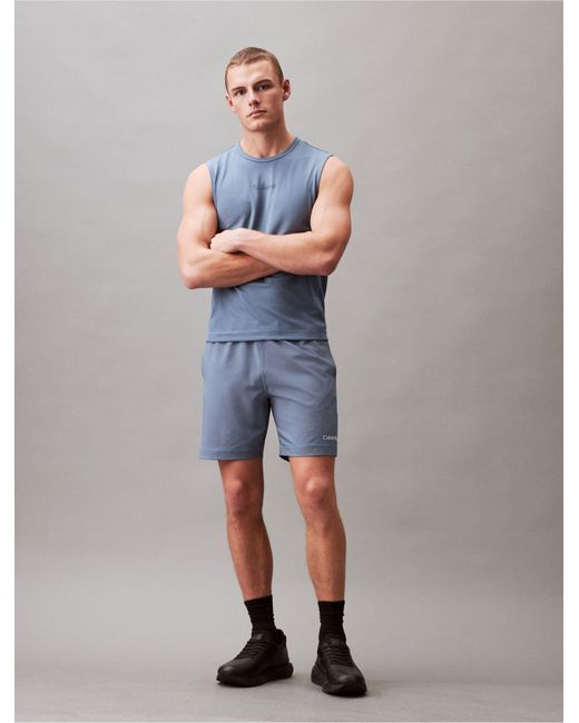 Calvin Klein Blue Modern Sport Woven Shorts for men