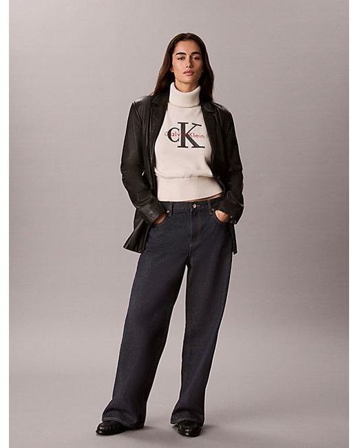 Calvin Klein Multicolor Jeans Monologo Turtleneck Jumper