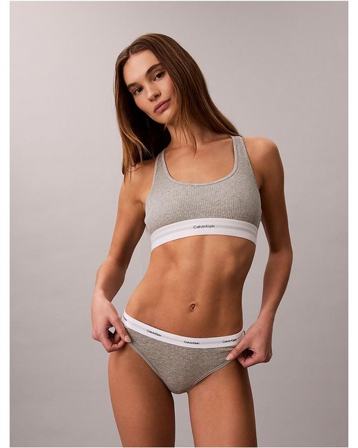Calvin Klein Multicolor Thong Cotton Stretch Rib