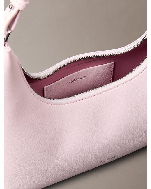 Calvin Klein Pink Convertible Foil Logo Shoulder Bag