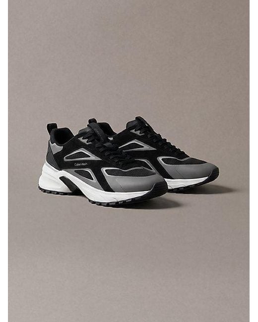 Calvin Klein Metallic Knit Mesh Runner Trainers for men