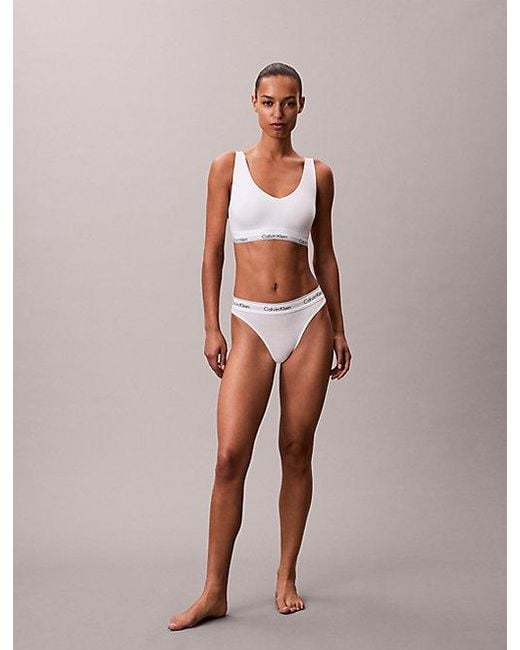 Calvin Klein Bralette Met Volledige Cups in het White