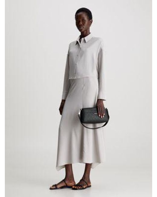 Bolso de hombro con logo Calvin Klein de color Black
