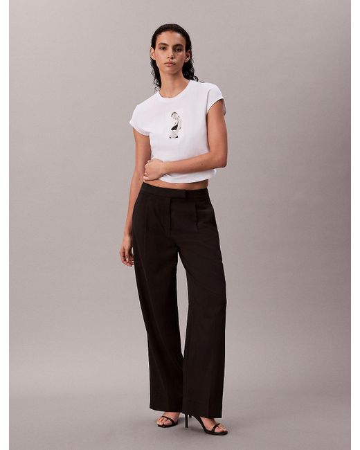 Calvin Klein White Classic Kate Baby Tee
