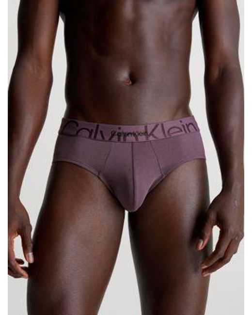 Calvin Klein Slips - Embossed Icon in Purple für Herren