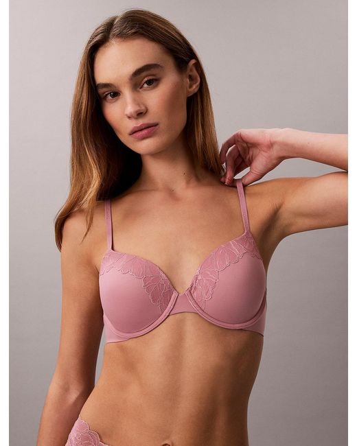 Calvin Klein Red Lightly Lined Full Coverage Bra