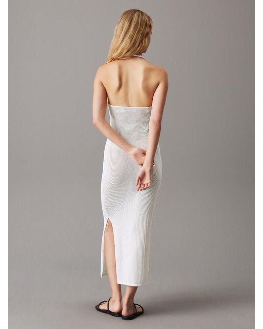 Abito Con Scollo All'Americana di Calvin Klein in Gray