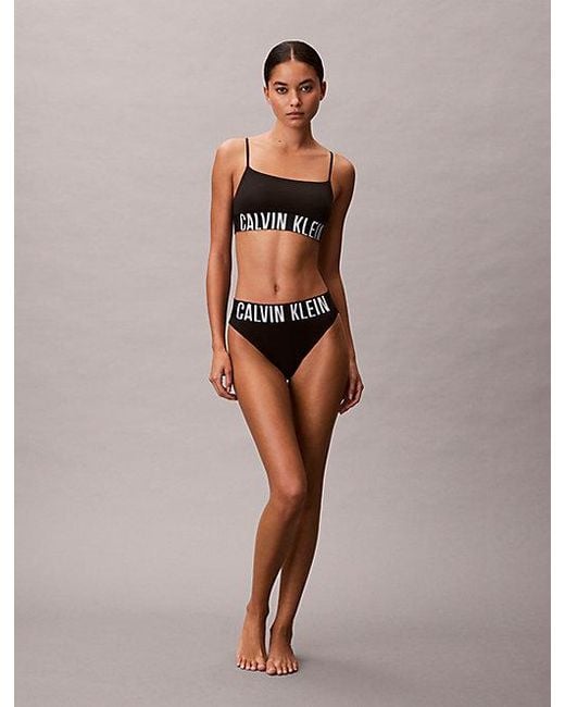 Calvin Klein Black High Waisted Bikini Briefs Intense Power Micro