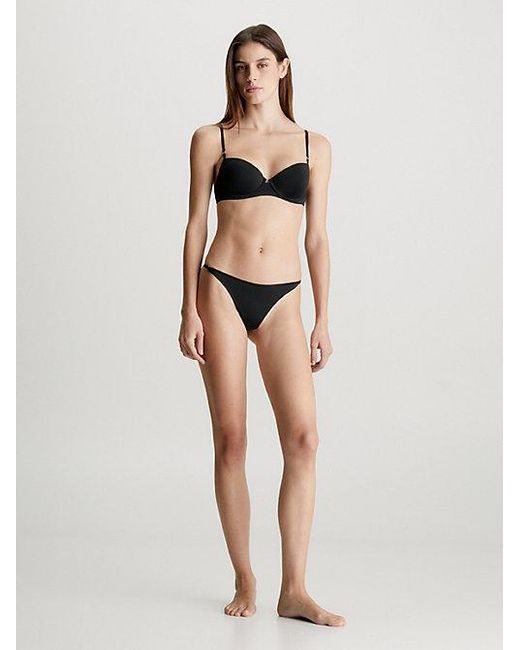 Calvin Klein Black Lift Balconette Bra Minimalist