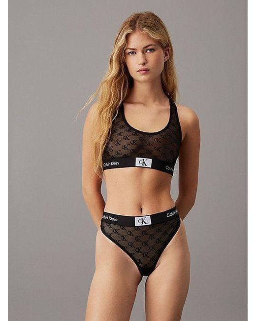 Calvin Klein Set Aus Bralette Und String in Schwarz | Lyst DE