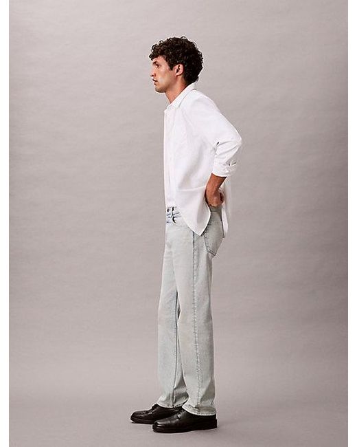 Calvin Klein Gray Jeans Standard Straight Fit Jeans for men
