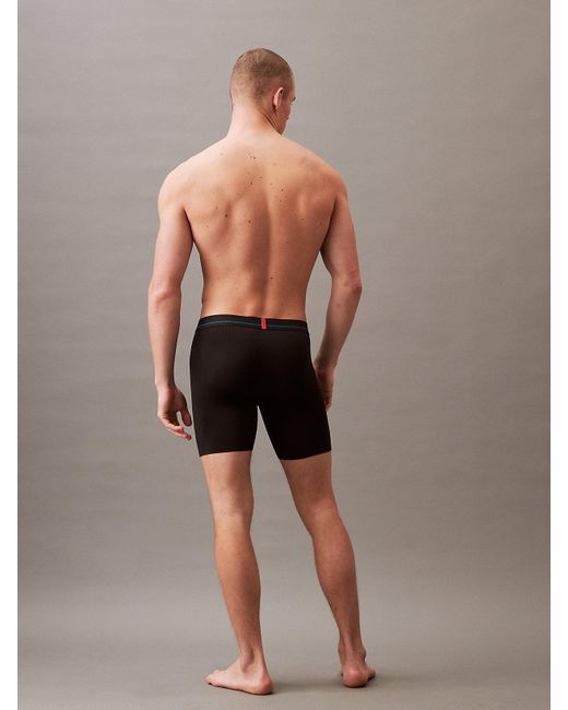 Calvin Klein Black 3 Pack Long Leg Boxer Briefs - Pro Fit for men