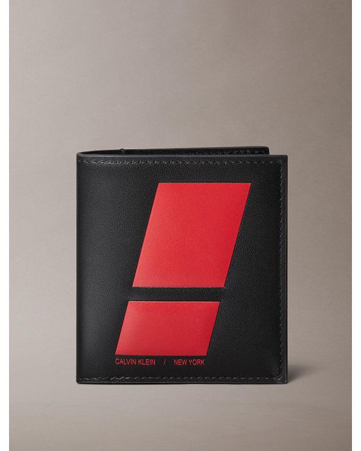 Calvin Klein Gray Bold Graphic Slim Bifold Wallet for men
