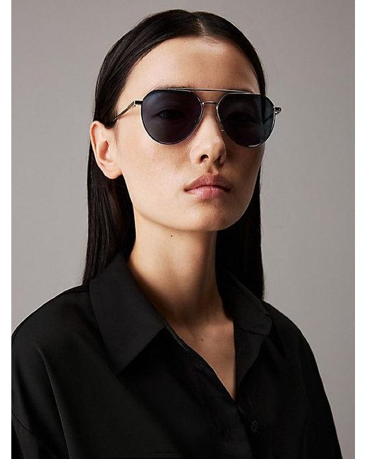 Calvin Klein Blue Aviator Sunglasses Ck24100S