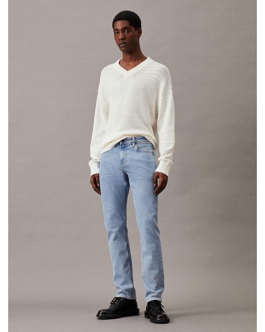 Calvin Klein Blue Slim Coolmax Jeans for men
