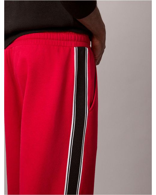 Calvin Klein Red Classic Fleece Sweatpants for men