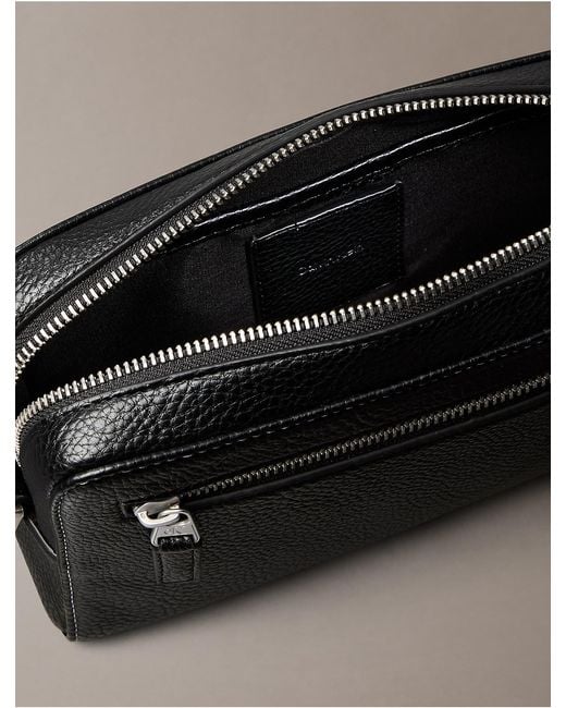 Calvin Klein Gray Bold Pebble Pouch for men