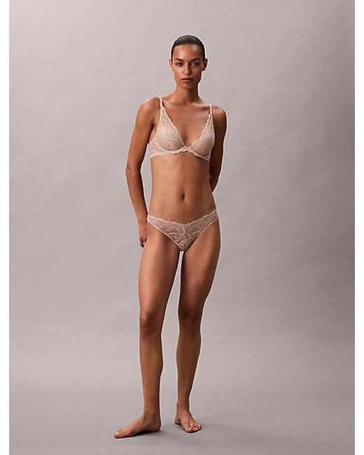 Calvin Klein Brown Bikini Briefs Sensual Stretch Lace