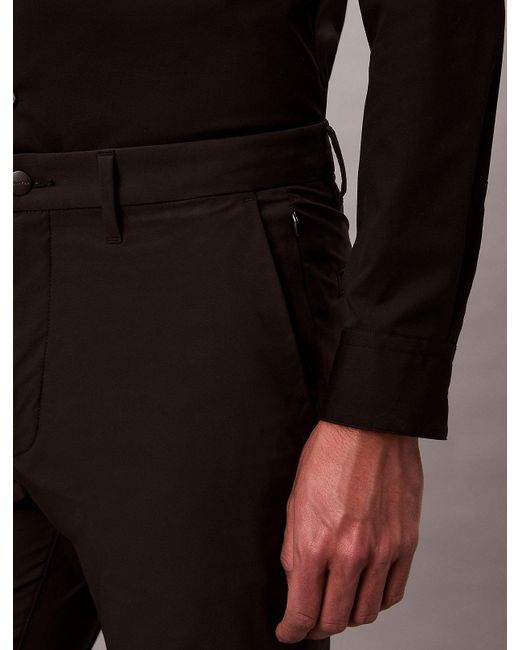 Calvin Klein Black Slim Technical Trousers for men
