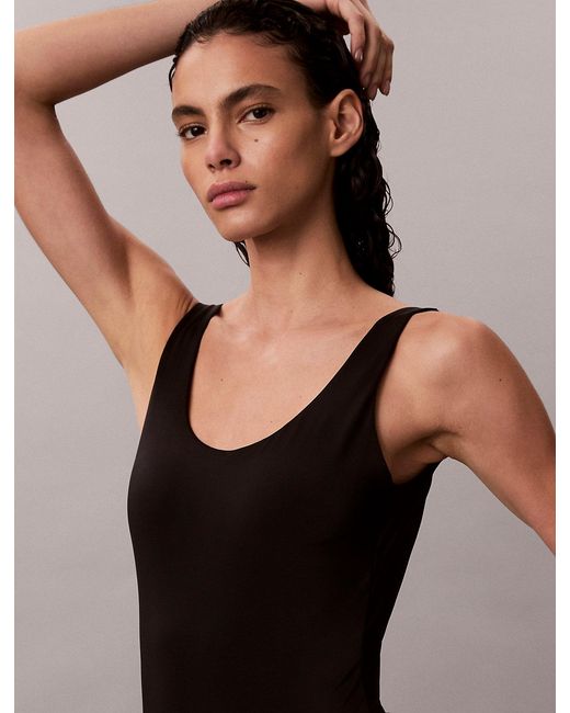 Calvin Klein Black Scoop Back Swimsuit