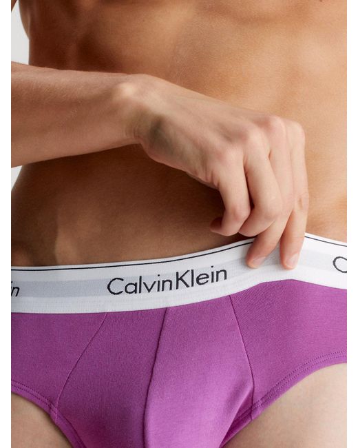 Lot de 3 slips - Modern Cotton Calvin Klein pour homme en coloris Gray